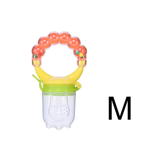 Squeeze Bottle Feeder – One-Handed Feeding with Reusable Silicone Spoon and Fruit Nibbler