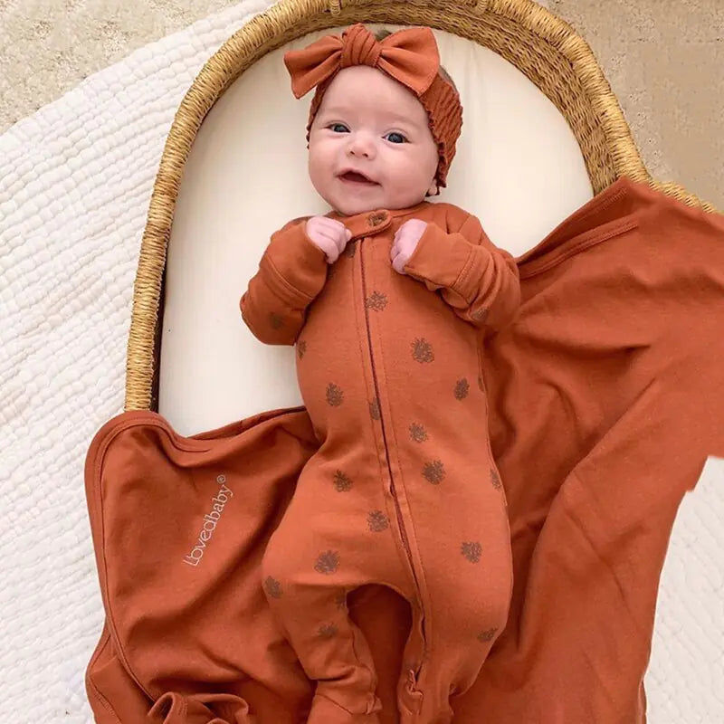 Knitted Coral Velvet Baby Footie Jumpsuit – Soft, Cozy, and Stylish for Newborns