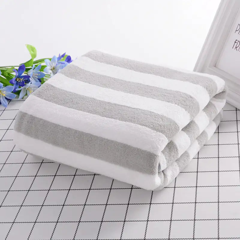 Ocean Breeze Coral Velvet Beach Towels - Soft, Absorbent & Stylish
