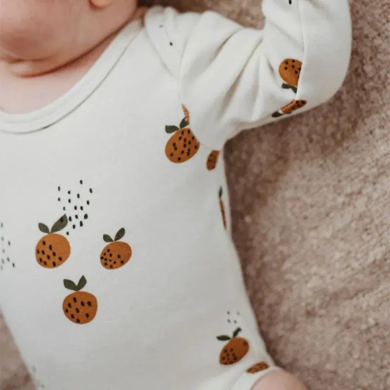 Little Clementine Playful Elegance Long Sleeve Bodysuit