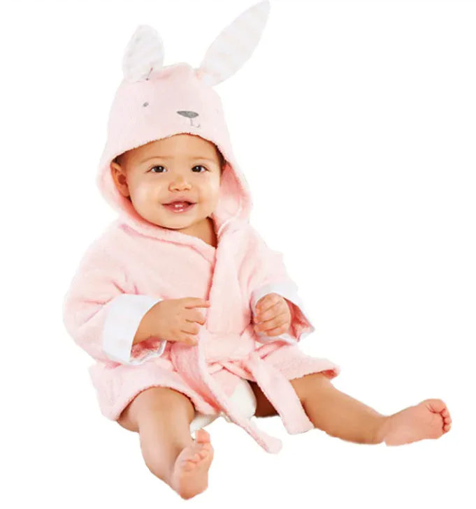 Animal-Shaped Baby Bathrobe – Panda, Mouse & Bunny Styles