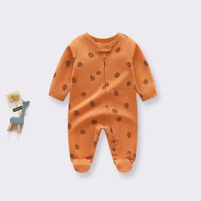 Knitted Coral Velvet Baby Footie Jumpsuit – Soft, Cozy, and Stylish for Newborns