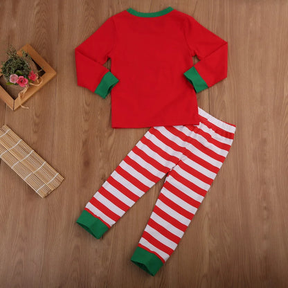 Reindeer Long Sleeve Top and Pants Christmas Set