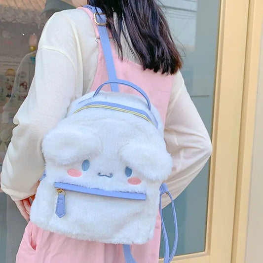 Cotton Plush Furry Backpack – Adorable Sanrio Characters for Kids