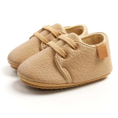 Multicolor Retro Leather Baby Shoes – Stylish, Comfortable, and Non-Slip for First Steps for Ages 0-18 Months