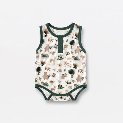 Bamboo Fiber Baby Zippered Romper – Soft, Eco-Friendly, and Comfortable for Newborns