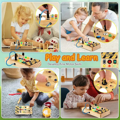 Busy Board Sensory Toy for Tactile Exploration and Development