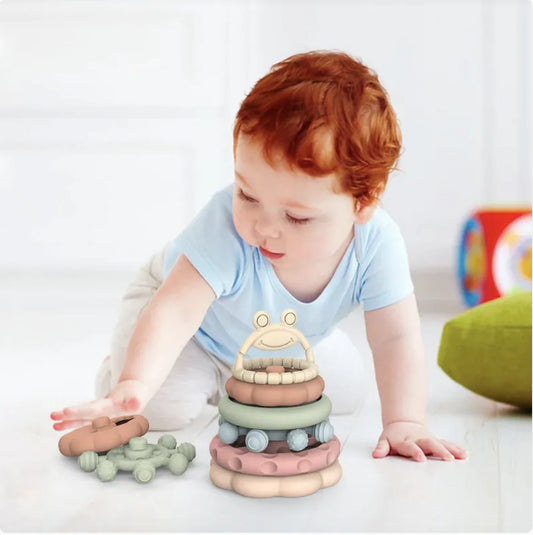 Children's Silicon Stacking Toy – Frog & Castle Designs for Kids