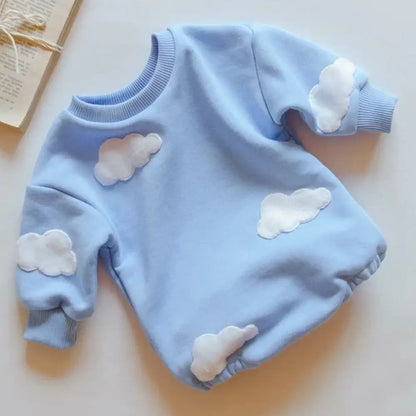 Flower Power and Cloud Oversized Romper for Girls