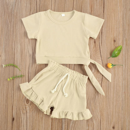 Baby Girl 2-Piece Summer Clothing Set – Trendy & Comfortable Cotton Outfit
