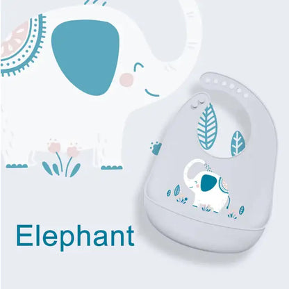 Silicone Baby Bib with Adjustable Neck Strap