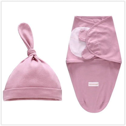 Cozy Baby Swaddle Blanket with Cap - Soft and Comfortable for Naptime and Bedtime