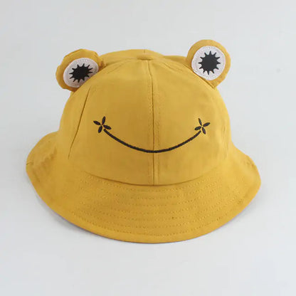 Frog Bucket Hat – Cute Cartoon Design, Lightweight Cotton, Sun Protection