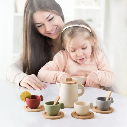 Baby Wooden Tea Set for Cognitive Development and Early Learning