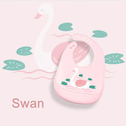 Silicone Baby Bib with Adjustable Neck Strap