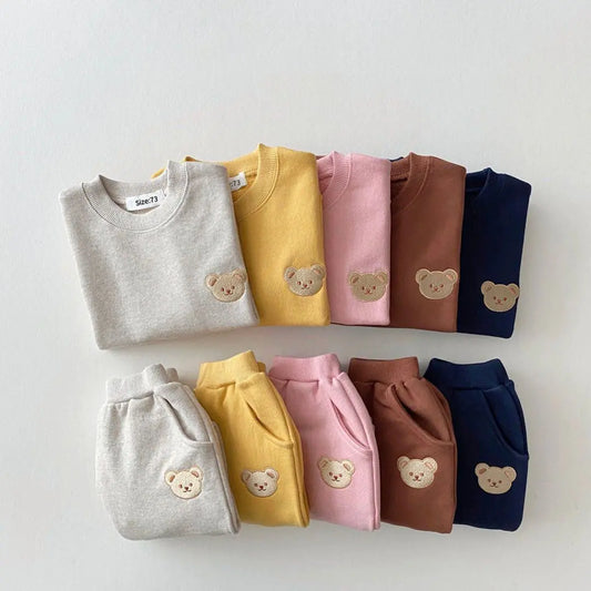 Teddy Bear Fall Sweat Set for Baby & Toddler