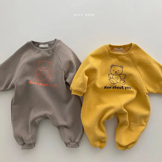 Cuddle Bear Long Sleeve Jumpsuit for All-Day Comfort