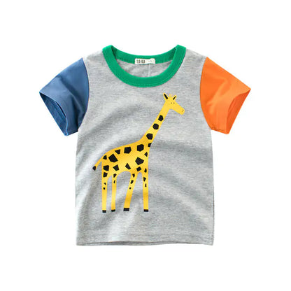Cartoon Graphic Short Sleeve Tee for Boys