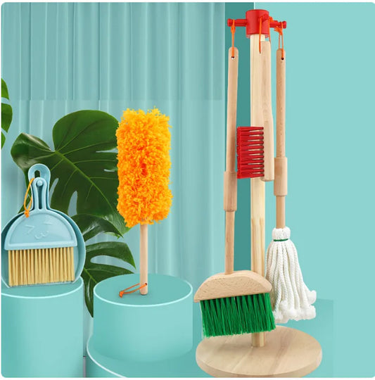 Children's Wooden Cleaning Kit