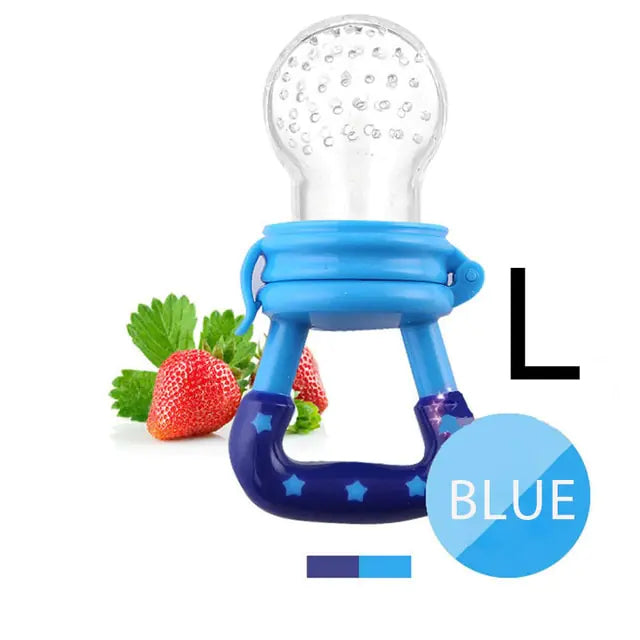 Squeeze Bottle Feeder – One-Handed Feeding with Reusable Silicone Spoon and Fruit Nibbler
