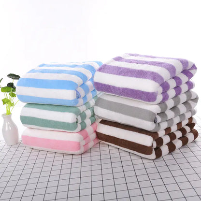 Ocean Breeze Coral Velvet Beach Towels - Soft, Absorbent & Stylish