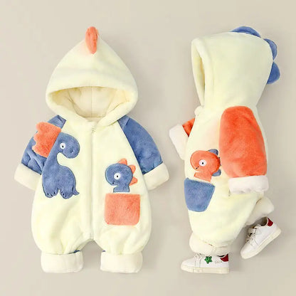 Plush Winter Romper for Baby Boys – Cozy and Stylish Loungewear for Cold Days