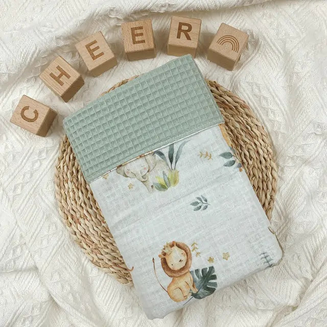 Cotton Waffle Baby Blanket – Soft, Breathable, and Versatile - Size 100x70cm