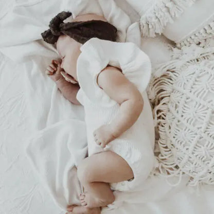 Soft Ruffled Sleeve Baby Girl Bodysuit
