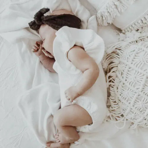 Soft Ruffled Sleeve Baby Girl Bodysuit