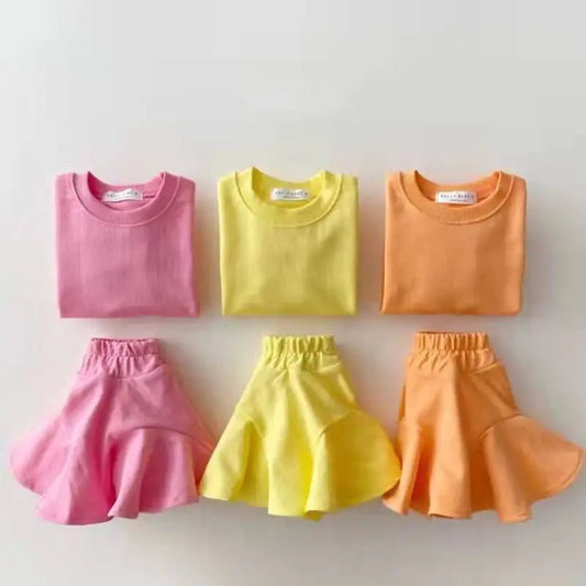 Cute Baby Girl Skirt and Sweater Ensemble