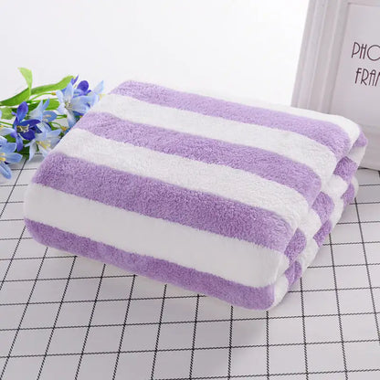 Ocean Breeze Coral Velvet Beach Towels - Soft, Absorbent & Stylish