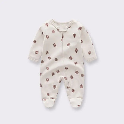 Knitted Coral Velvet Baby Footie Jumpsuit – Soft, Cozy, and Stylish for Newborns