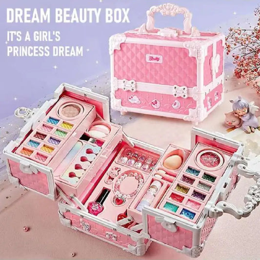 Children's Cosmetics Makeup Set Portable Box Simulation Nail Polish Play House Girl's Gift