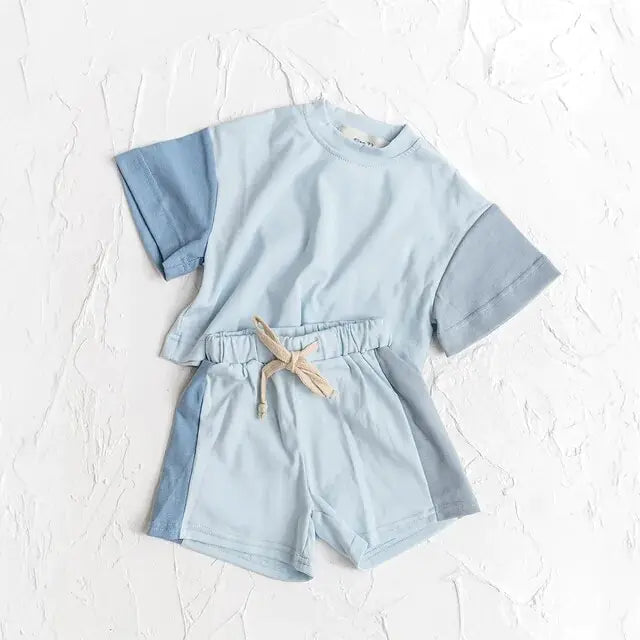 Summer Toddler Cotton Top & Shorts Set – Stylish and Comfortable