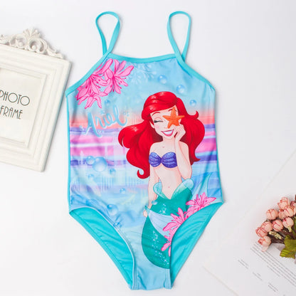 Enchanting Embroidery Kids One-Piece Swimsuit