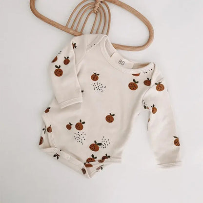 Little Clementine Playful Elegance Long Sleeve Bodysuit