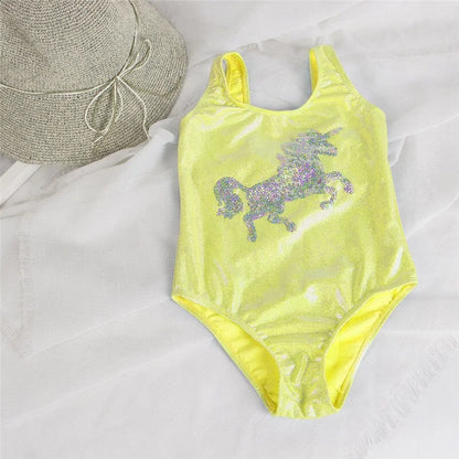Enchanting Embroidery Kids One-Piece Swimsuit