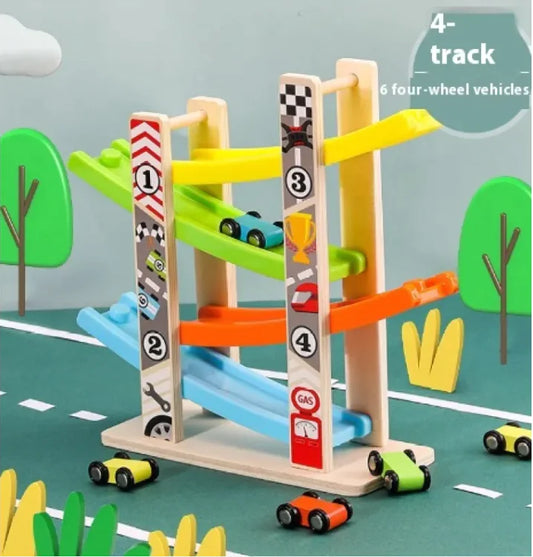 Early Education Four-Layer Track Pulley Toy – Interactive Learning for Kids