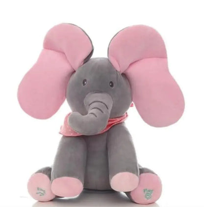 Peek-a-Boo Plush Elephant Toy with Music