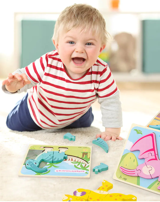 Wooden Dinosaur 3D Puzzle - T-Rex Model for Creative Fun and Learning