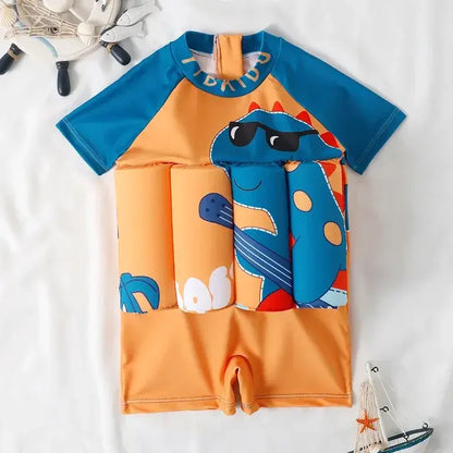 Splash & Play: Cartoon Float Rash Guard Swimsuit