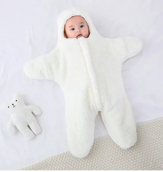 Soft Star-Shaped Baby Blanket Onesie – Cozy and Comfortable for Naps and Bedtime