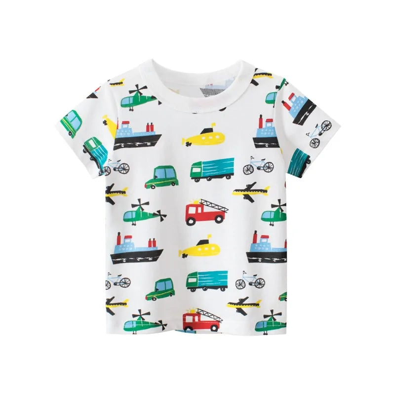 Children’s Adventure Summer Cartoon T-Shirt –  Perfect for Play and Everyday Adventures
