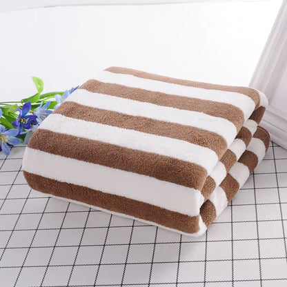 Ocean Breeze Coral Velvet Beach Towels - Soft, Absorbent & Stylish