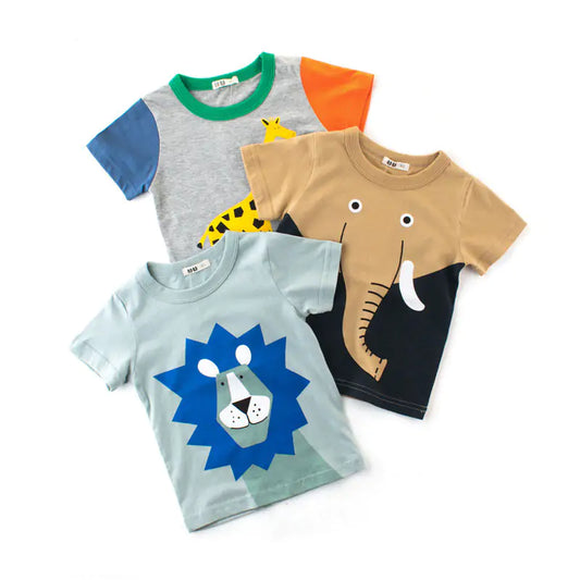 Cartoon Graphic Short Sleeve Tee for Boys