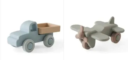 Silicone Baby Toy Set - Cars, Trucks, and Planes