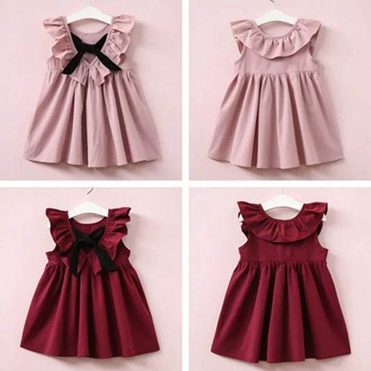 Cute Bowknot Sundress for Toddler Girls