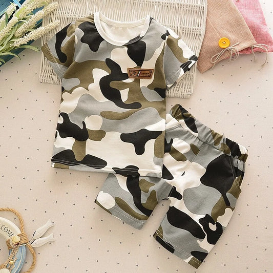 Adventure-Ready Camo T-shirt and Short Set