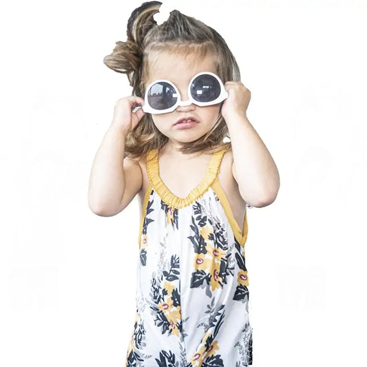 Sleeveless Yellow Floral Play Romper