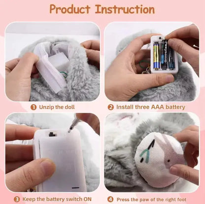 Breathing Rabbit Soothing Sensory Plush Toy for Babies